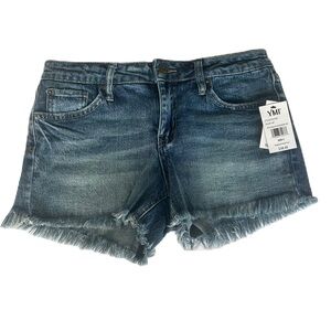 YMI Stretch Denim Cut Off Low Rise Raw Hem Jean Shorts NWT • Size 5/27